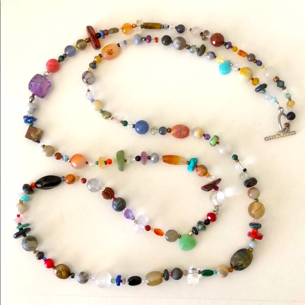 NWOT Multi Semi-Precious Stone Necklace